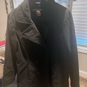 Leslie Fay Black Peacoat Size 10